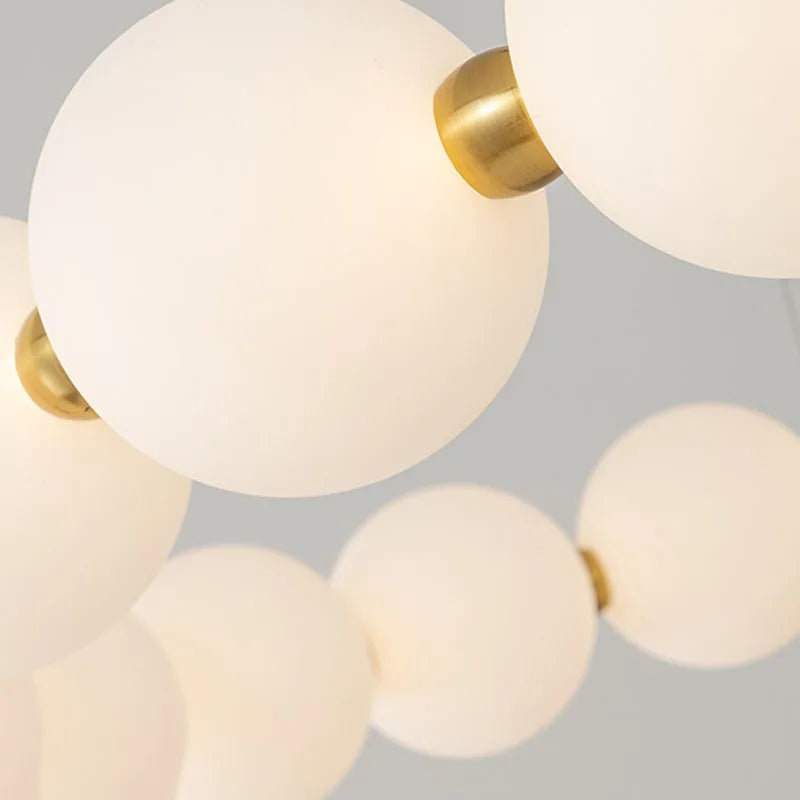 lustre nordique led acrylique éclairage décoratif suspension - vue 5 sur 19