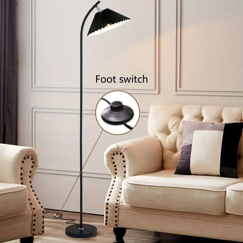 lampadaire nordique moderne abat-jour plissé pour décoration intérieure - vue 7 sur 7