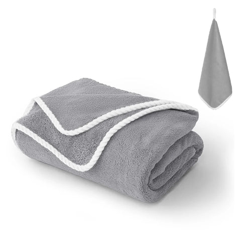 serviette de bain polaire corail large seche rapide
