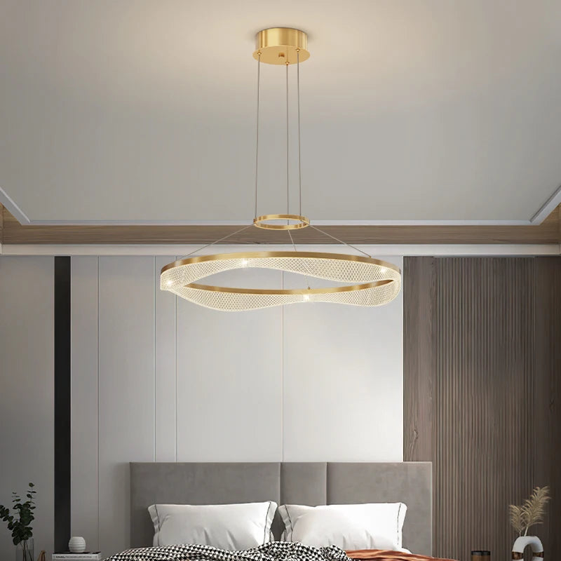 lustre suspendu en acrylique éclairage à led moderne - vue 4 sur 20