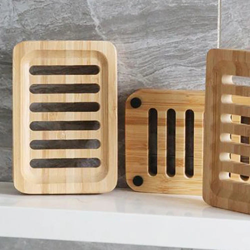 plateau en bambou porte savon naturel pour salle de bain - vue 7 sur 6