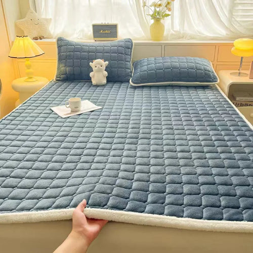 surmatelas en velours chaud épais pour un confort optimal - vue 15 sur 15