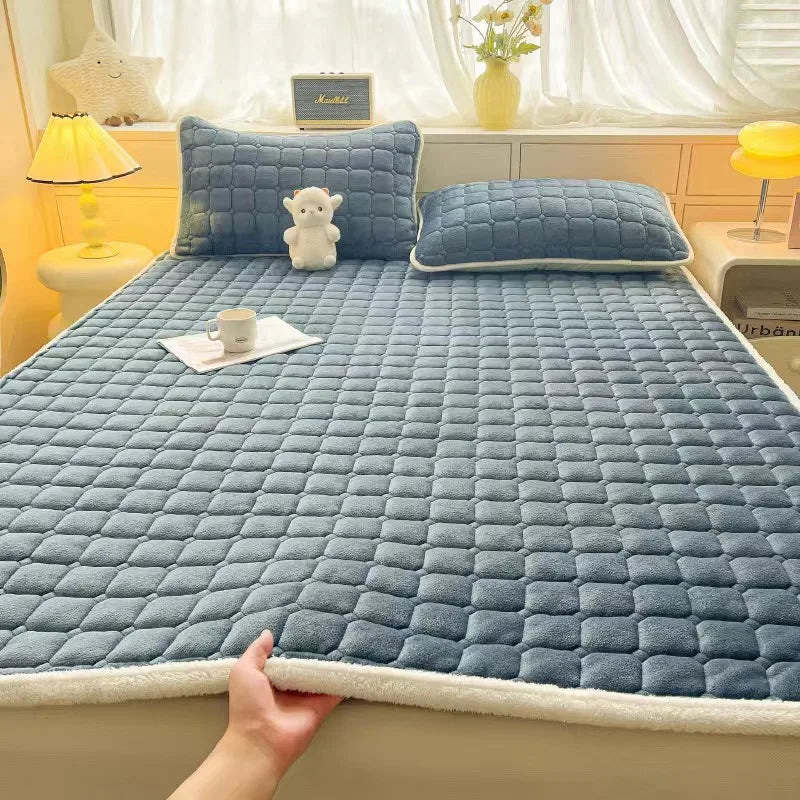 surmatelas en velours chaud épais pour un confort optimal - vue 14 sur 15
