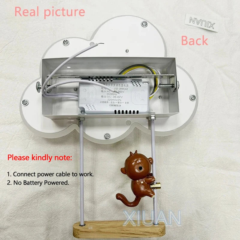 lampe nuage mignonne pour chambre d'enfant animaux et princesses - vue 6 sur 8