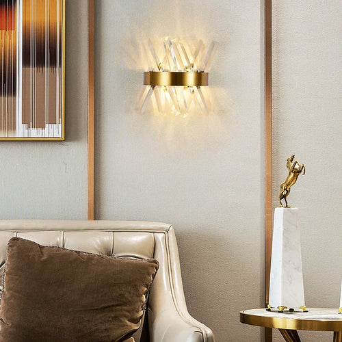 applique murale moderne en cristal pour éclairage intérieur décoratif - vue 3 sur 6
