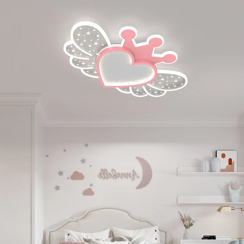 lustre led ultra lumineux moderne nordique avec décoration d'amour - vue 2 sur 17