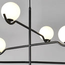 lustre design moderne en verre avec structure métallique