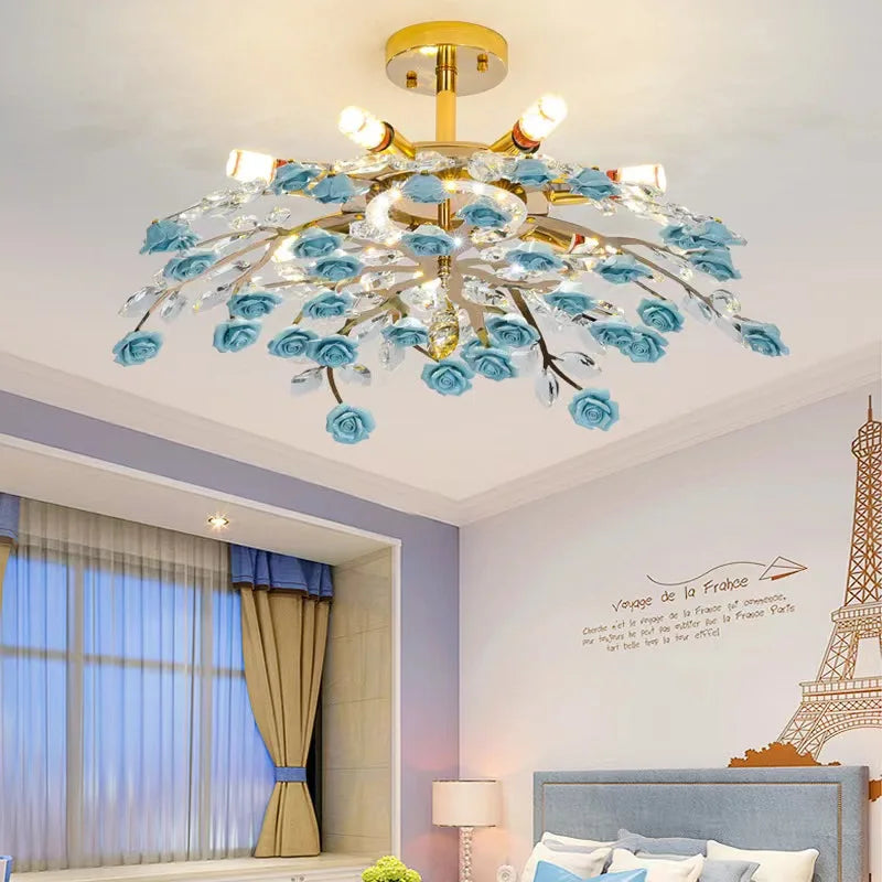 plafonnier moderne en céramique cristal pour intérieur élégant - vue 2 sur 12