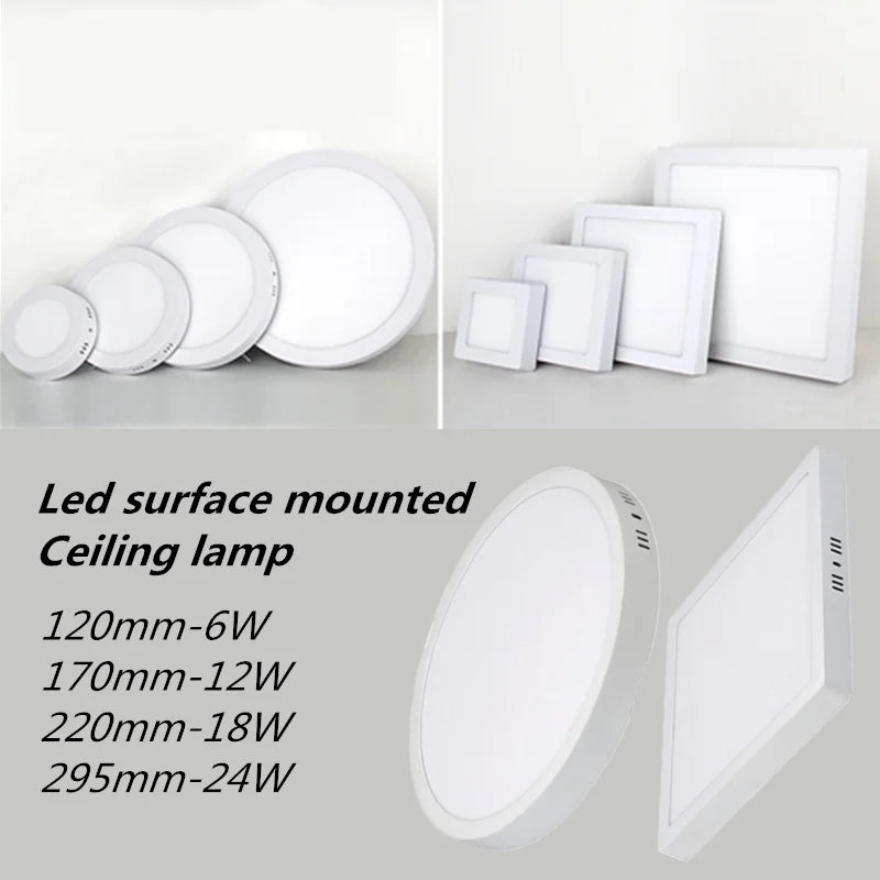 plafonnier led carré monté en surface éclairage led froid - vue 5 sur 14