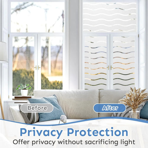 Film décoratif givré ondulé pour vitres intimité intérieur - vue 4 sur 6