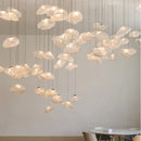 lustre moderne 	 en verre pour restaurant et magasin de vêtements