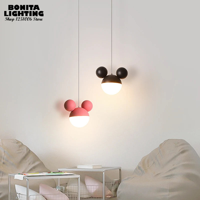 suspension créative tête de souris design moderne pour enfants - vue 4 sur 7