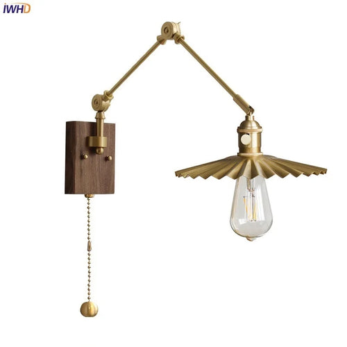 IWHD nordique moderne cuivre applique murale LED lampes applique décor à la maison éclairage intérieur chambre salle de bains salon escalier lumière Luminaria - vue 33 sur 32