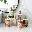 distributeur de savon doré créatif pour salle de bain
