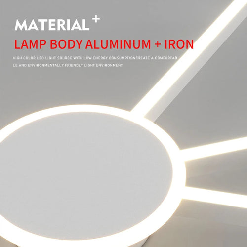 plafonnier LED décoratif géométrique pour intérieur moderne - vue 7 sur 12