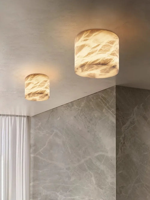 Petit plafonnier Led en marbre espagnol - vue 5 sur 10
