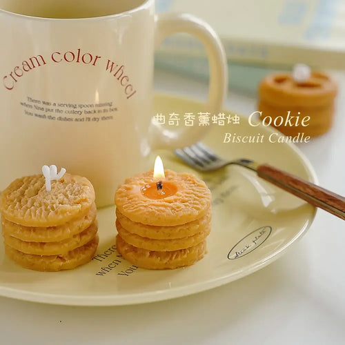 bougie parfumée biscuits créative cadeau fait main pour fille - vue 2 sur 6