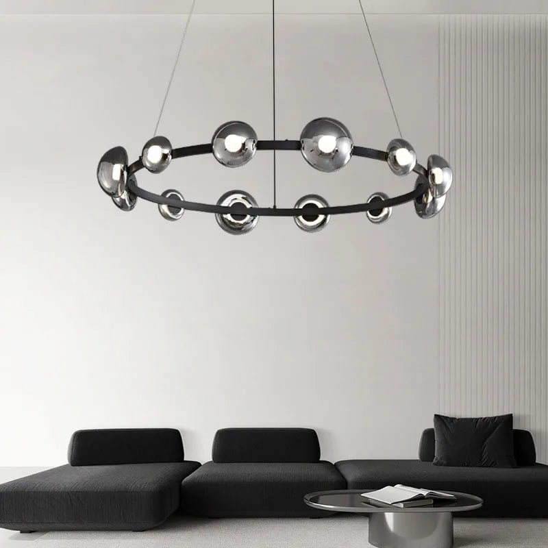 suspension en verre pour éclairage moderne et élégant - vue 3 sur 13