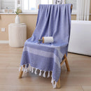 serviette de plage turque coton motif tissé