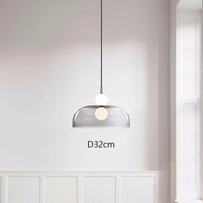 Lampe suspension verre post-moderne couloir décorative - vue 4 sur 15