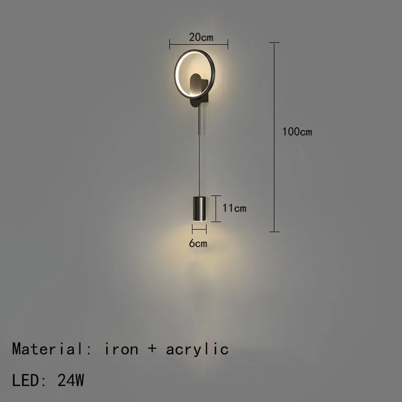 applique murale led moderne gradation de température