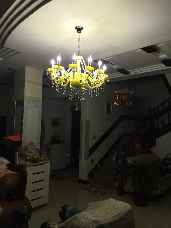 lustre en cristal fantaisie pour mariage moderne élégant - vue 7 sur 13