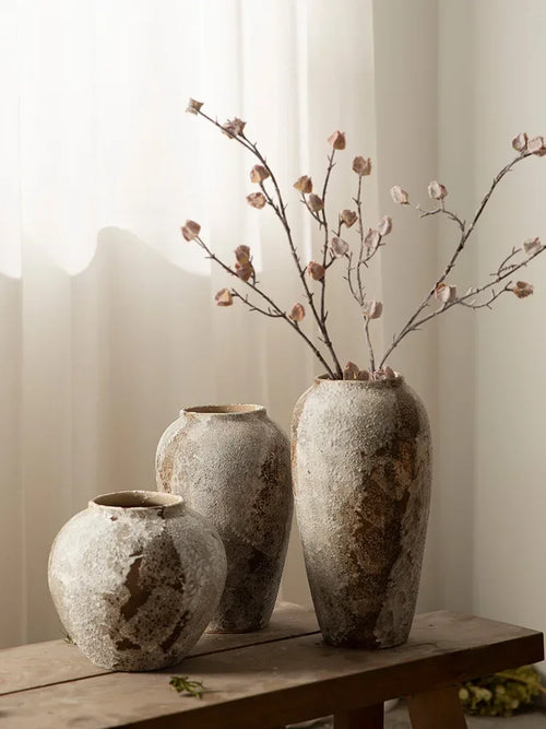 vase en céramique style chinois rétro pour arrangement floral - vue 5 sur 7