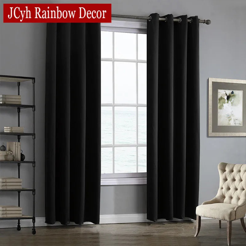 Rideau occultant moderne pour salon chambre tissu uni - vue 4 sur 11