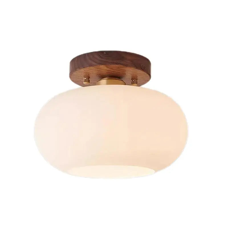 Walnut Wood ceiling light, Wabi-sabi Modern style, Aisle lighting for Bedroom, Living, Corridor, Aisle balcony, Entrance Hall - vue 6 sur 7