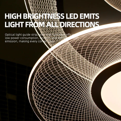 lustre suspendu en aluminium à led pour intérieur - vue 4 sur 12