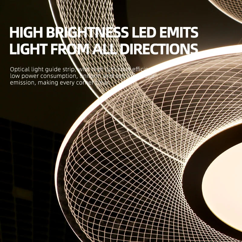 lustre suspendu en aluminium à led pour intérieur - vue 3 sur 12