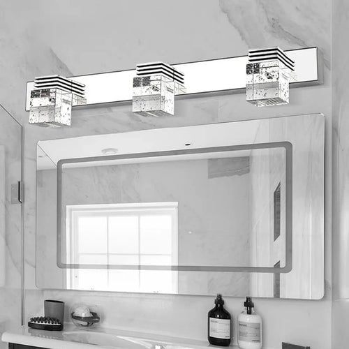 K9 cristal miroir appliques salle de bains moderne appliques 4 têtes toilette mural luminaires appliques intérieur chambre - vue 2 sur 7