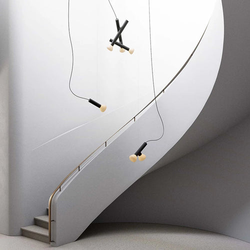 suspension moderne en verre pour éclairage créatif intérieur - vue 3 sur 9