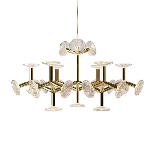 lustre postmoderne en verre style américain pour décoration intérieure - vue 11 sur 14