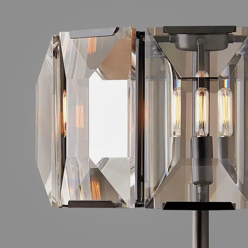 lampadaire led en cristal vintage avec intensité variable - vue 4 sur 8