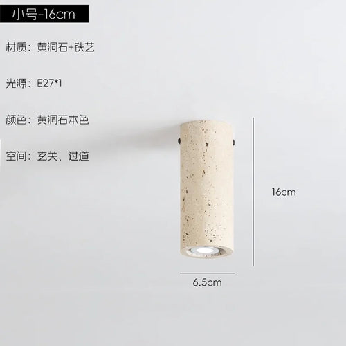 plafonnier cylindrique japonais style minimaliste rétro créatif - vue 9 sur 8