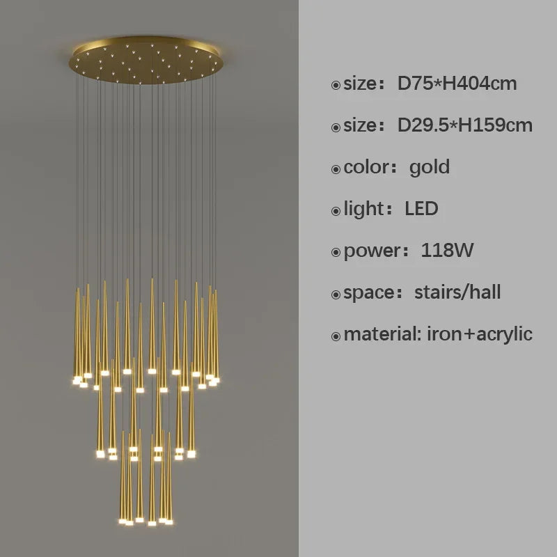 lustre moderne à led pour décoration d'intérieur haut de gamme - vue 22 sur 22