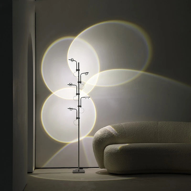 lampe de sol décorative luxe à projection dombres crépuscule et aube - vue 2 sur 9