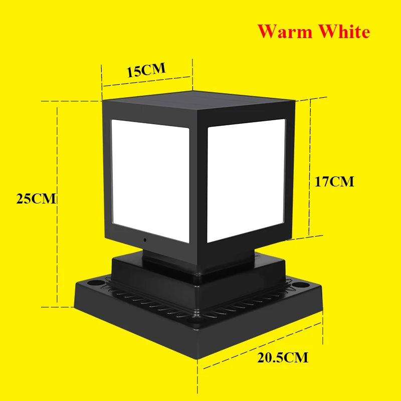 lanterne solaire colonne décorative pour jardin et extérieur - vue 16 sur 20