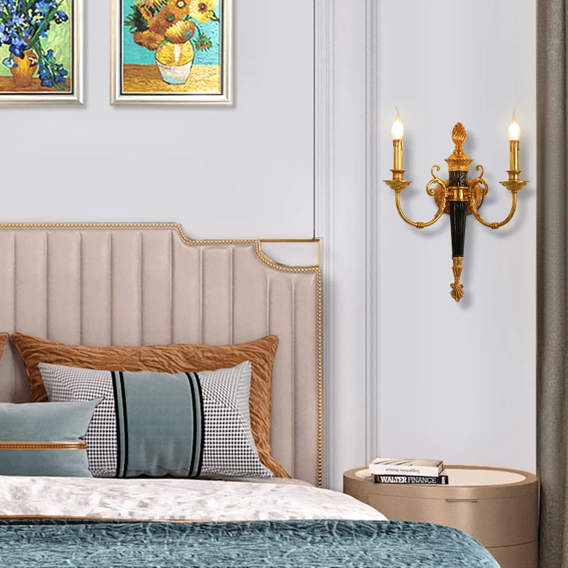 applique murale de luxe en cuivre plein pour hôtel - vue 5 sur 7
