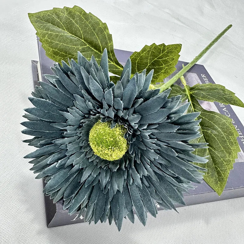 gerbera simple avec feuilles pour décoration de mariage et fête - vue 8 sur 15