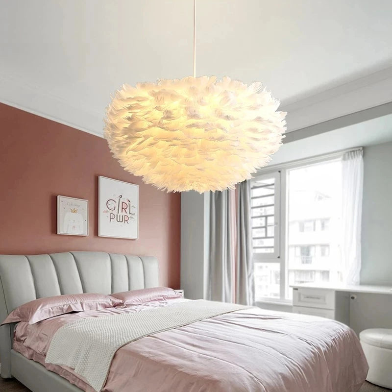 lustre moderne romantique led créative nordique suspendus éclairage - vue 4 sur 26