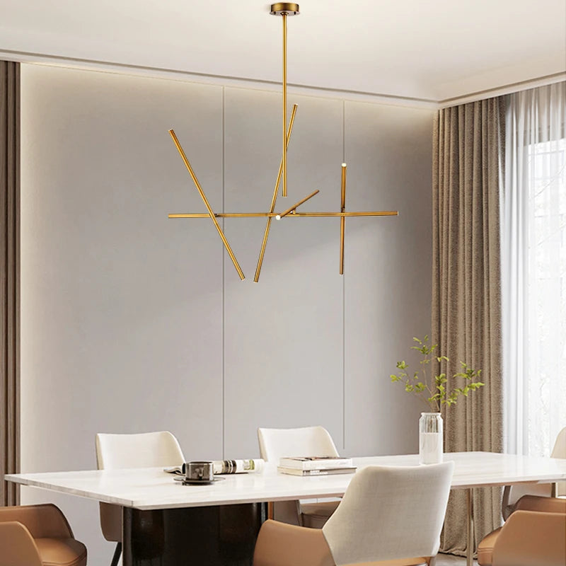 lustre post-moderne créatif personnalité nordique led forme branche - vue 2 sur 8