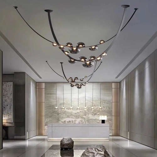 lustre décoration fantaisie éclairage intérieur lampes suspendues - vue 6 sur 8