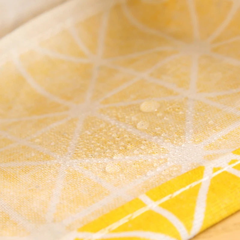 panier de rangement pliable en toile avec poignée coton et lin - vue 4 sur 22