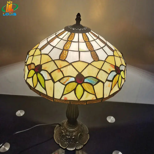 lampe à poser design style tiffany pour lecture et protection des yeux - vue 4 sur 6