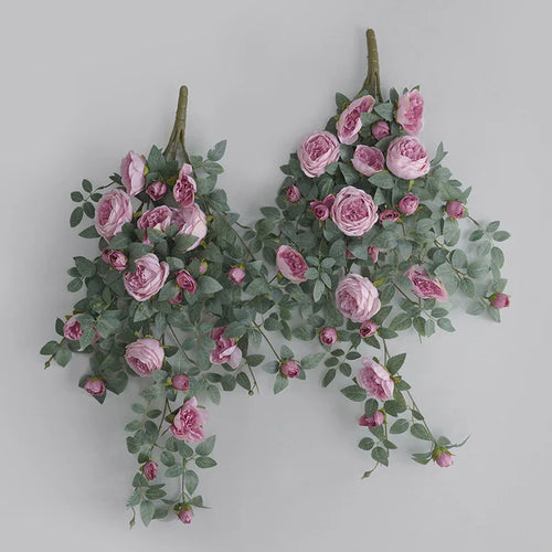 fleurs artificielles suspendues pour décoration extérieure et intérieure - vue 2 sur 12