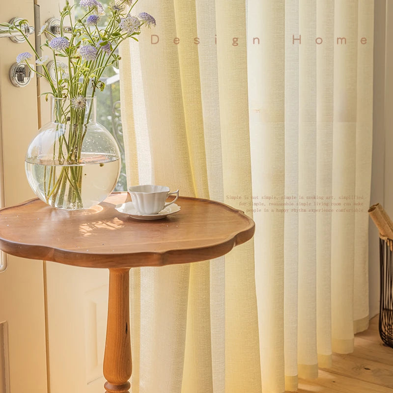 Rideau minimaliste translucide plissé isolant pour salon chambre - vue 3 sur 10