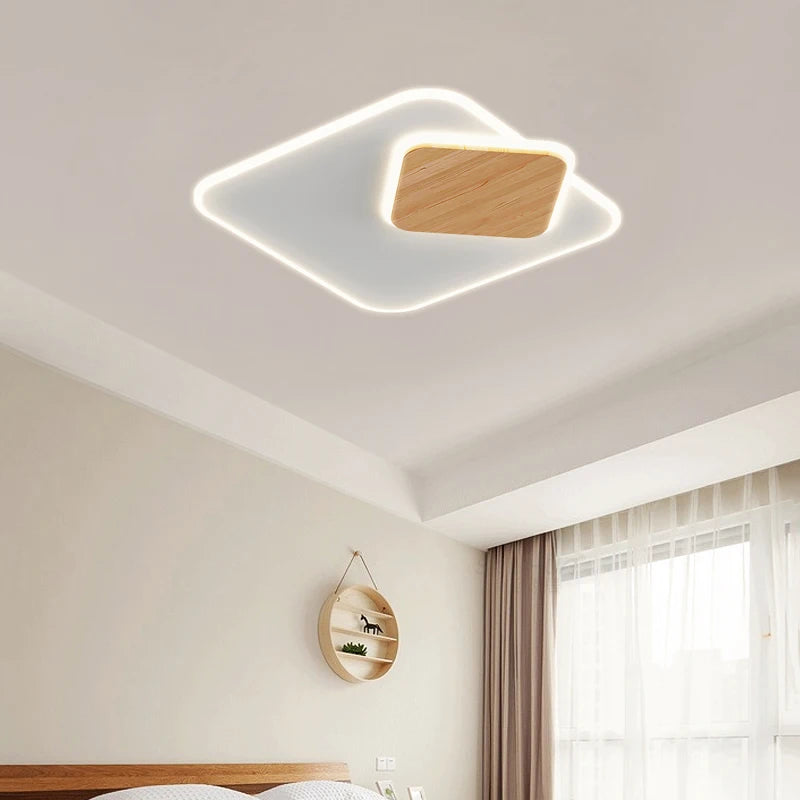 plafonnier led encastré nordique moderne simple créatif - vue 4 sur 9