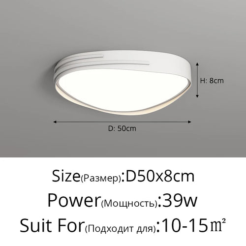 plafonniers led modernes pour éclairage intérieur élégant - vue 12 sur 14